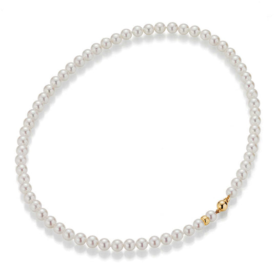 Akoya Pearl Necklace - 18ct Yellow Gold - 5-22450-02
