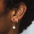 Deco White Sapphire Hoop Earrings - Gold - 48001YNOE