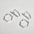 Deco Medium Hoop Earrings - Silver - 48020SNOE