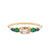 Multi Gemstone Claw Ring, Size N - 9ct Yellow Gold - RG-MOR-EM-BS