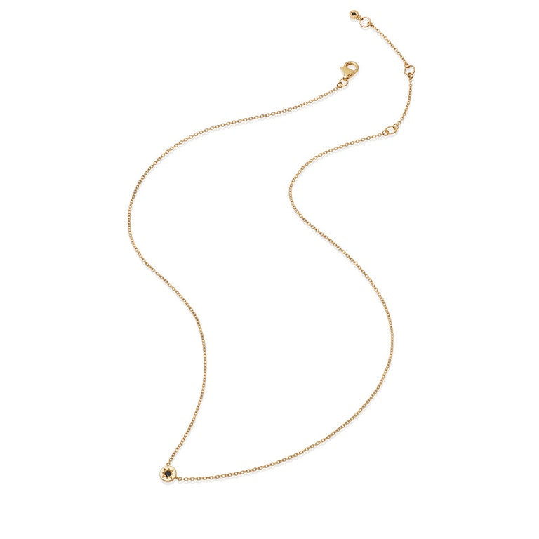 Polaris Black Spinel Star Set Pendant - Gold - 50032YBKN