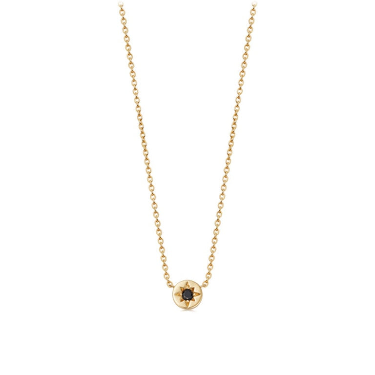 Polaris Black Spinel Star Set Pendant - Gold - 50032YBKN