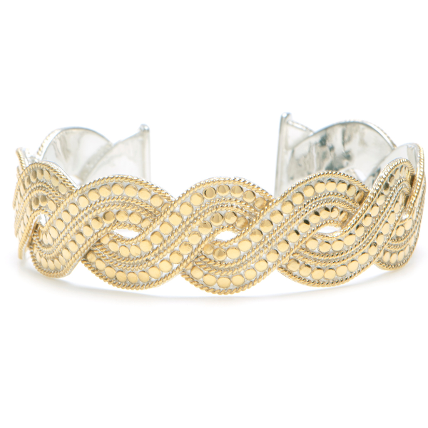 Timor Skinny Woven Cuff Bangle - Gold - 501CGT