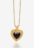 Electric Love Garnet Heart Necklace - Gold - EGHN4GP