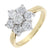 18ct Yellow Gold Diamond Cluster Ring, 1.28ct