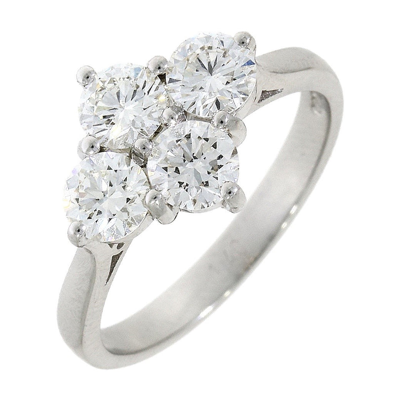 Platinum Four Stone Diamond Cluster Ring, 1.31ct