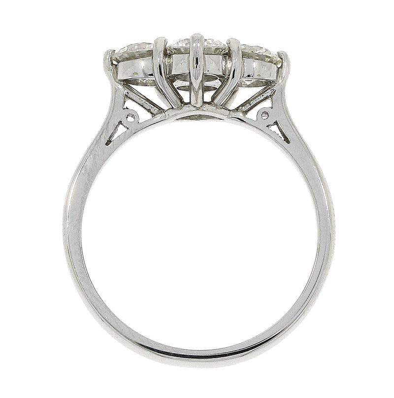 Platinum Four Stone Diamond Cluster Ring, 1.31ct