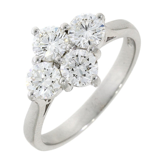 Platinum Four Stone Diamond Cluster Ring, 1.31ct