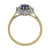 18ct Yellow Gold Sapphire & Diamond Cluster Ring