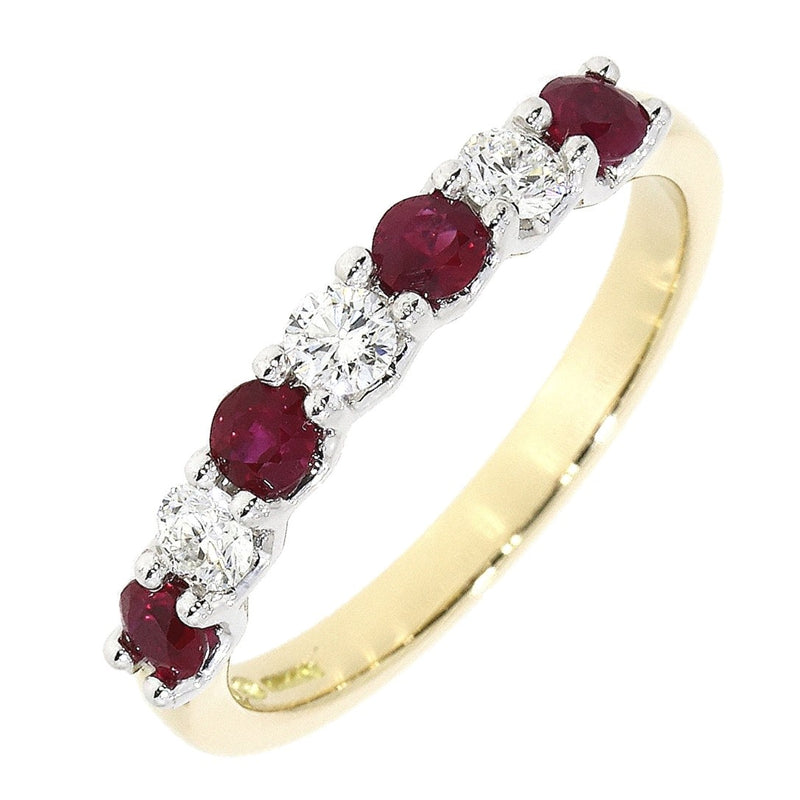 18ct Yellow Gold Ruby & Diamond Ring