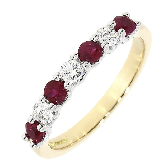 18ct Yellow Gold Ruby & Diamond Ring