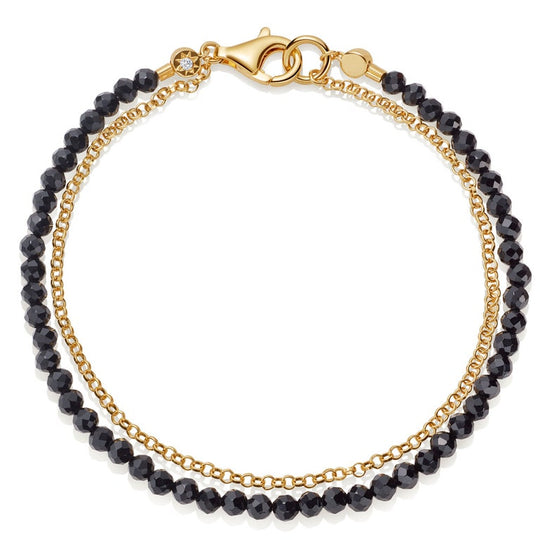 Biography Black Spinel Bracelet - Gold - 55000YBKB
