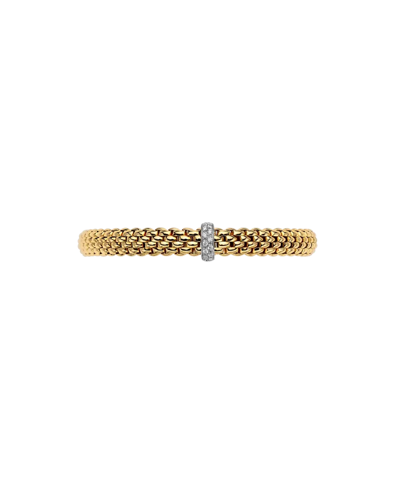 Vendome Bracelet With Diamonds, Medium - 18ct Yellow Gold - 560BBBRM-GB