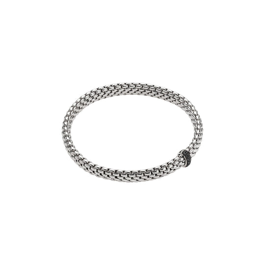 Vendome Black Diamond Bracelet, Large - 18ct White Gold - 560B-BBR1L-B