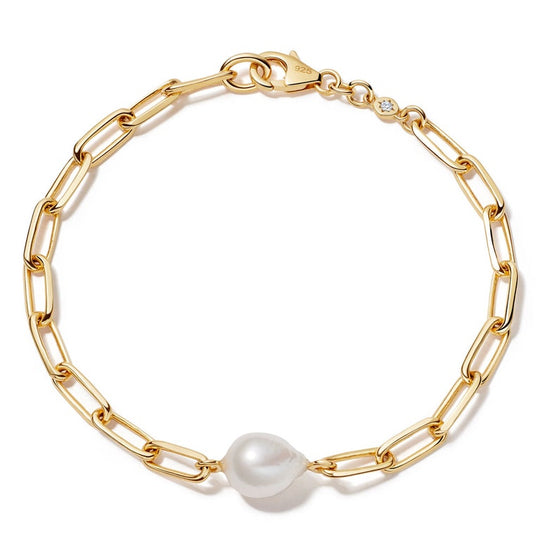 Celestial Single Pearl Bracelet - Gold - 56117YWTB