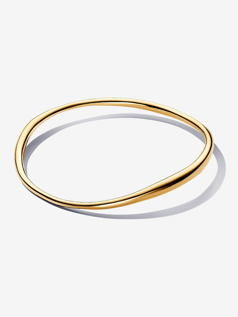Organically Shaped Bangle - 14ct Gold Plated - 563317C00