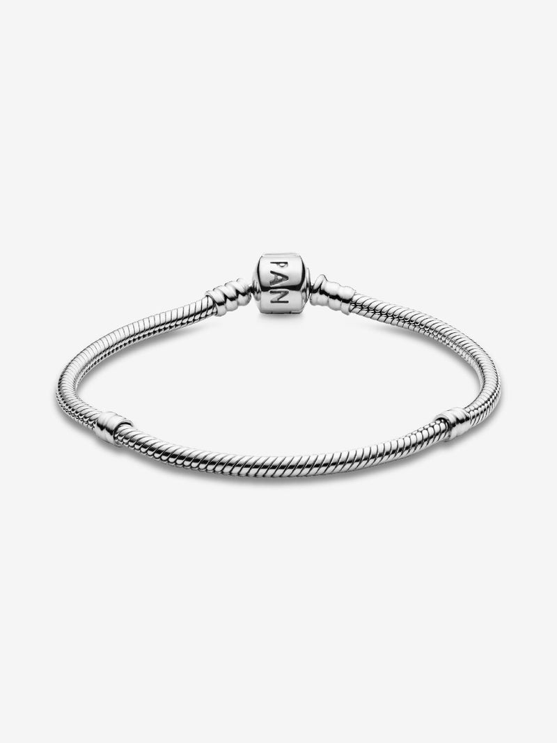 Barrel Clasp Snake Chain Bracelet - Sterling Silver - 590702HV