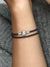 Double Black Leather Bracelet - Sterling Silver - 590745CBK