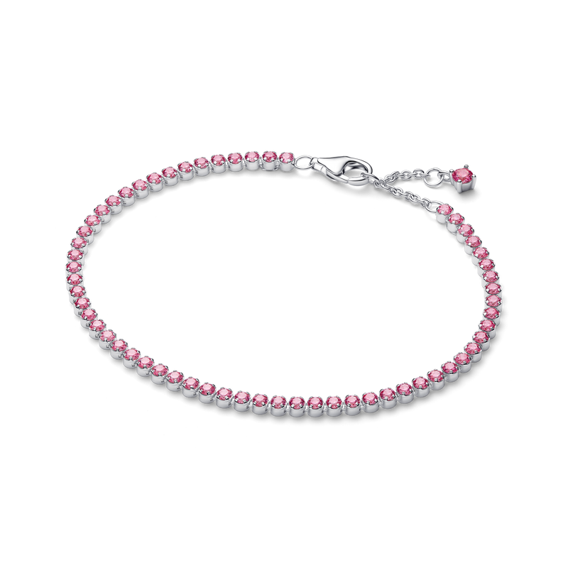 Tennis Bracelet, Pink Cubic Zirconia - Sterling Silver - 593927C02