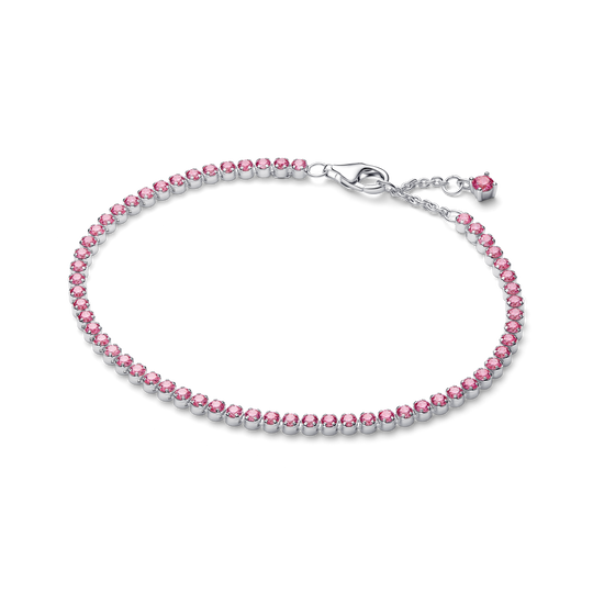 Tennis Bracelet, Pink Cubic Zirconia - Sterling Silver - 593927C02