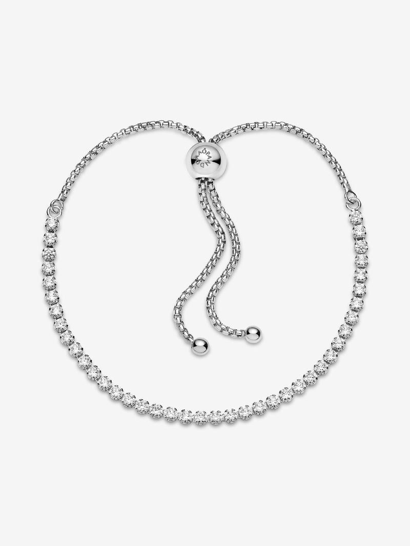 Sparkling Slider Tennis Bracelet - Sterling Silver - 599375C01