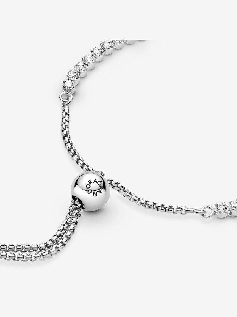 Sparkling Slider Tennis Bracelet - Sterling Silver - 599375C01