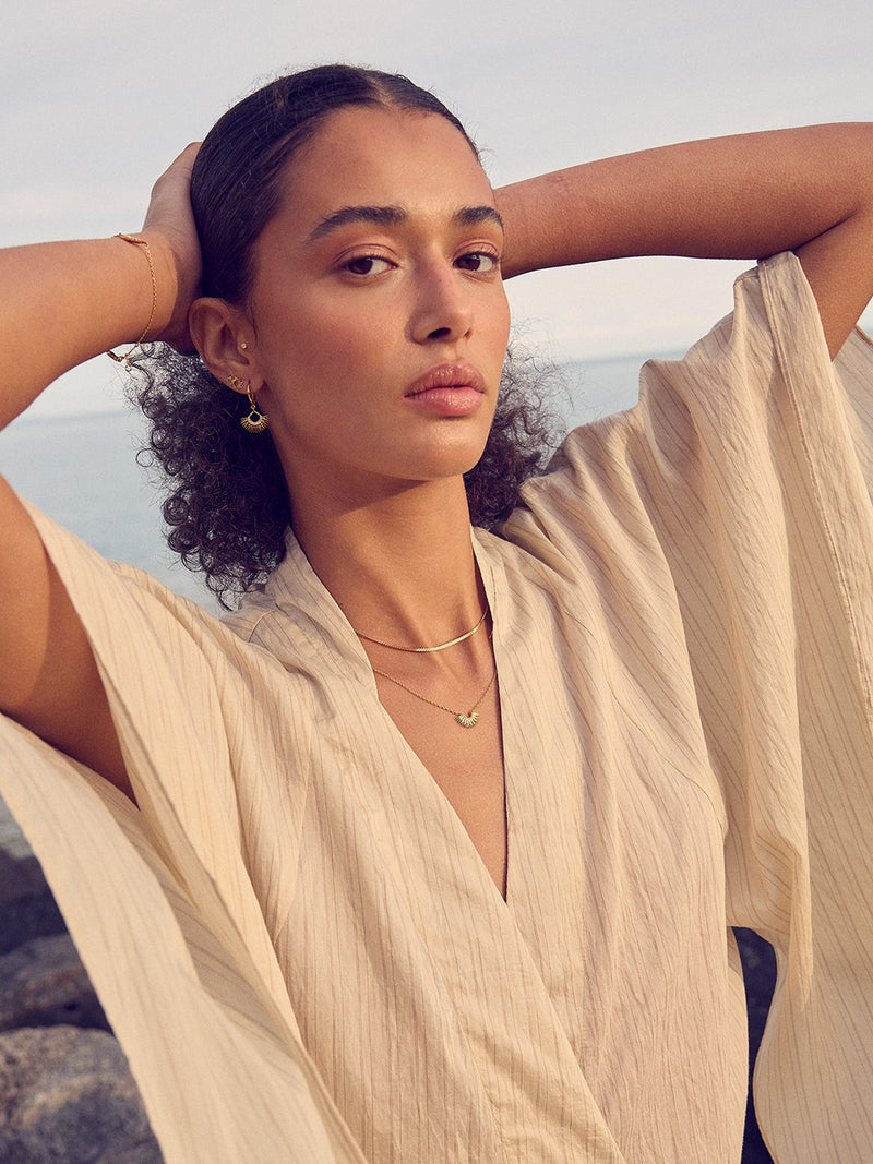 Mini Rising Sun Necklace - Gold - DSN7WTGP