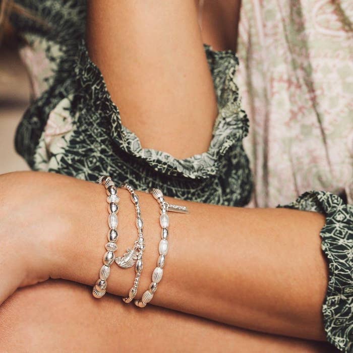 Mini Oval Disc Bracelet - Silver - SBMOD