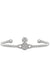 Grace Bas Relief Open Bangle - Silver - 61010007-02P116-CN