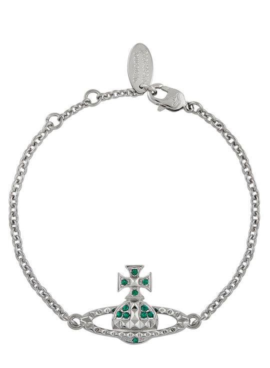 Mayfair Bas Relief Bracelet - Silver/Emerald Green - 61020032-02W126-MY