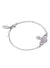 Mini Bas Relief Chain Bracelet - Silver/Violet - 61020051-02P491