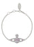 Mini Bas Relief Chain Bracelet - Silver/Iris - 61020051-02P551