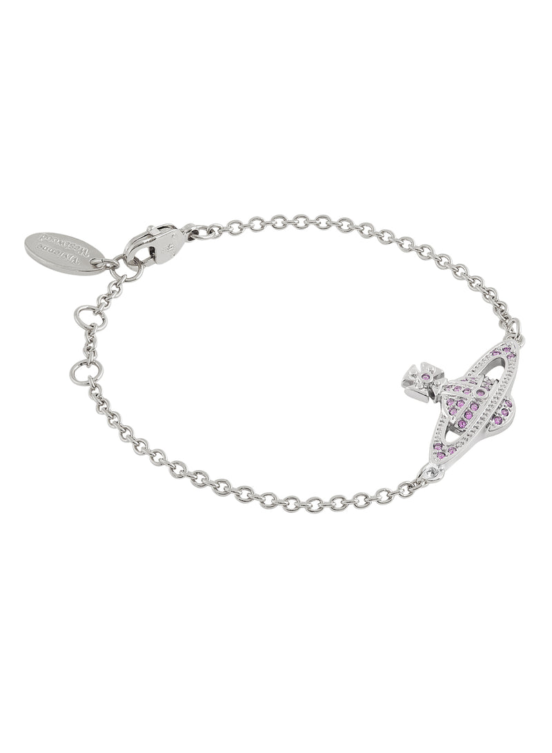 Mini Bas Relief Chain Bracelet - Silver/Iris - 61020051-02P551
