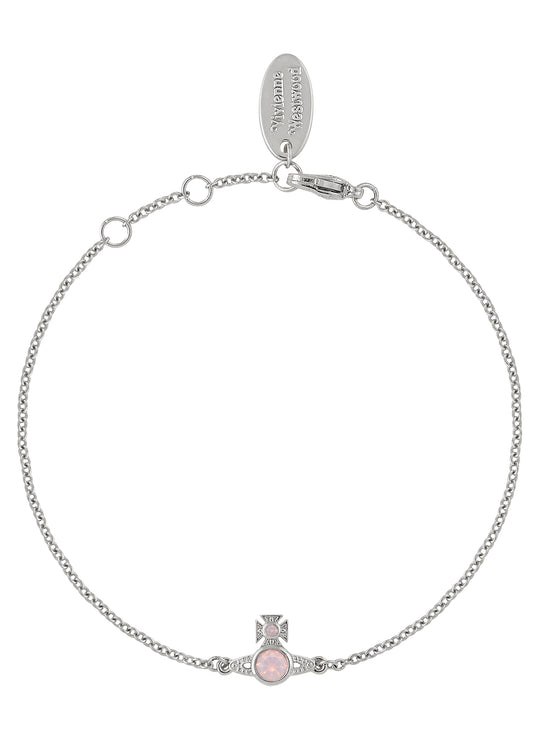 London Orb Bracelet - Silver/Milky Peach - 61020146-02P549