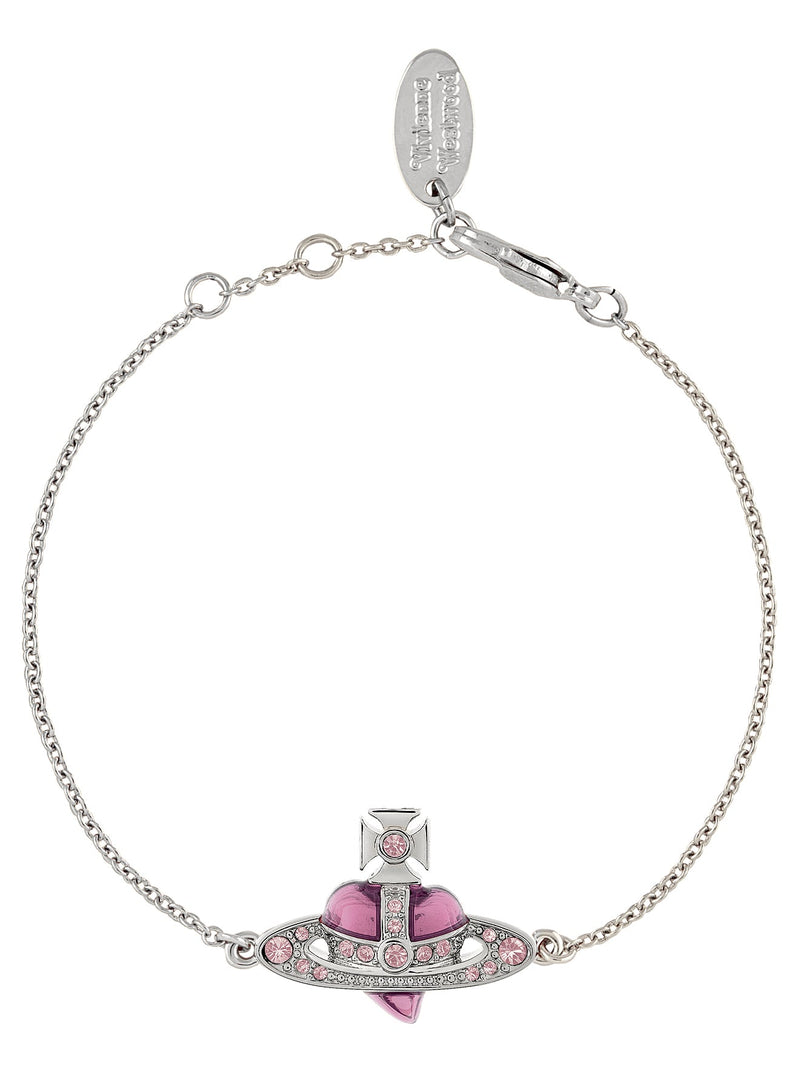 New Diamante Heart Bracelet - Silver