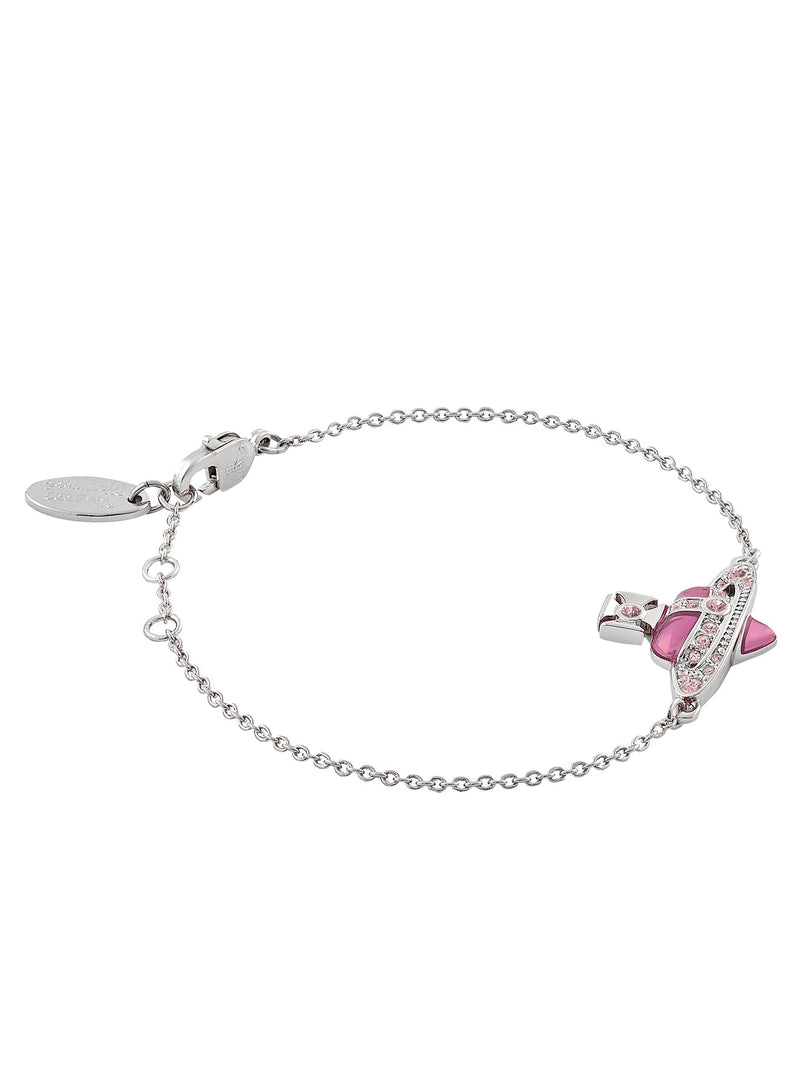 New Diamante Heart Bracelet - Silver