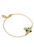 New Diamante Heart Bracelet - Gold/Green - 6102021T-02R976