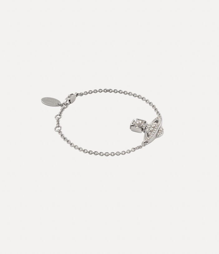 Luzia Bas Relief Bracelet - Silver/Cream Pearl - 6102021U-02P118-CN