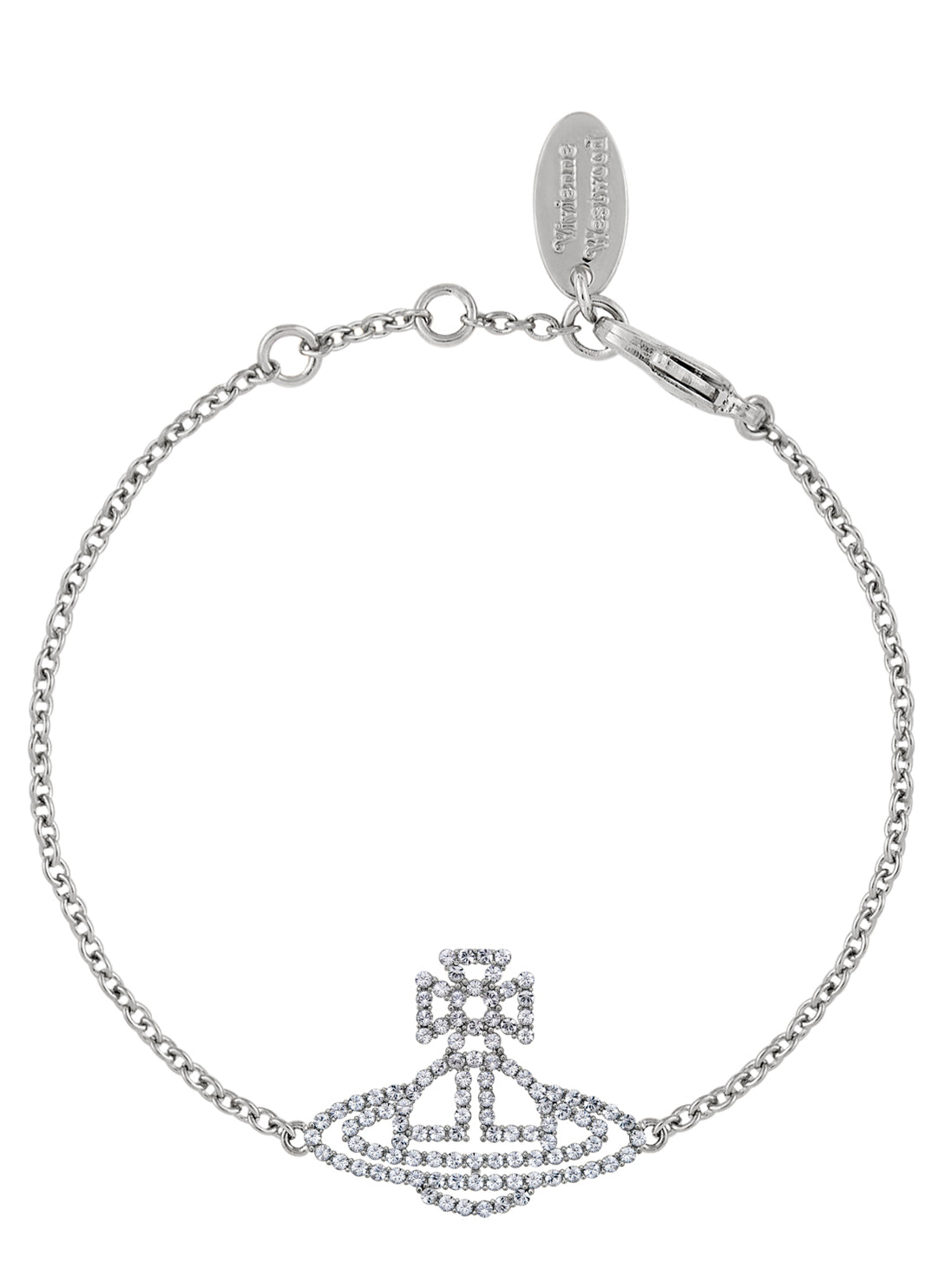 Vivienne Westwood Jewellery Women's Silk Rose Gold Mini Bas Relief Diamante  Orb Bracelet | MILANSTYLE.COM