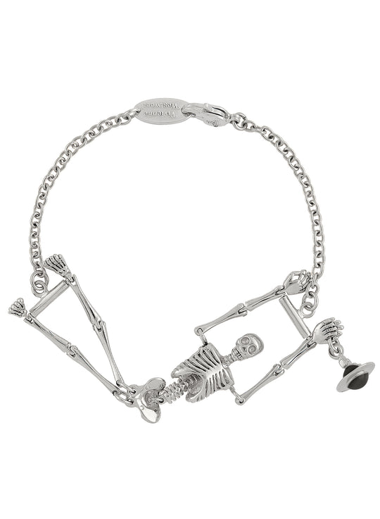 Skeleton Bracelet - Silver/Black - 6102023G-02P107