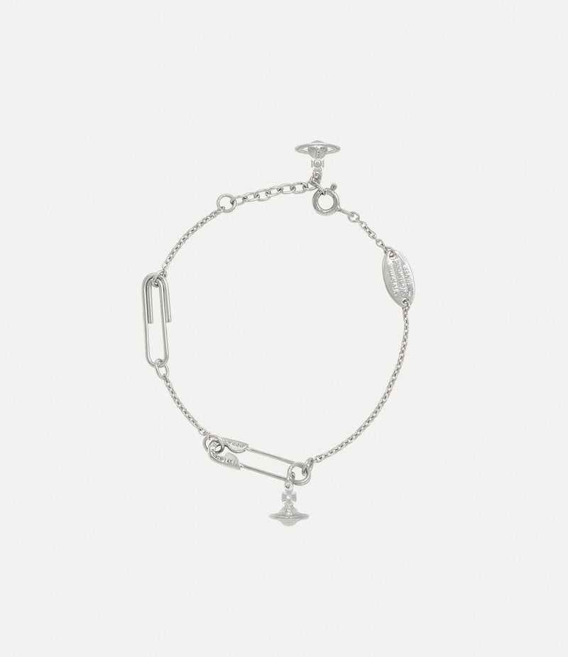 Safety Pin Bracelet - Silver - 6102023T-01P019