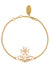 Ribbon Bas Relief Bracelet - Gold/Pink - 61020242-02R882