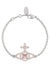 Olympia CZ Bracelet - Silver/Peach - 61020263-02P773