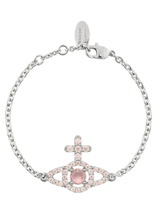 Olympia CZ Bracelet - Silver/Peach - 61020263-02P773