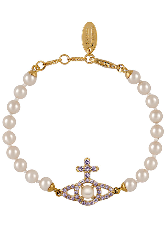 Olympia Pearl Bracelet - Gold/Pink - 6103007R-02R667-SM