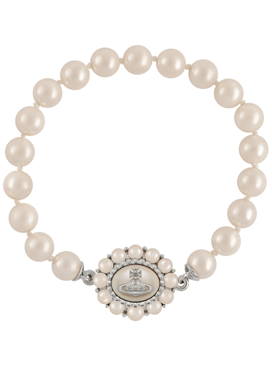 Amaya Large Pearl Bracelet - Silver - 61030089-02P103-W1