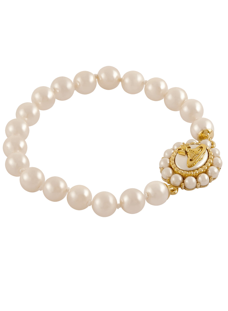 Amaya Large Pearl Bracelet - Gold - 61030089-02R107-W1