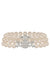Graziella Three Row Pearl Bracelet - Silver - 6103008J-02P132-W2