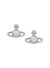 Nano Solitaire Stud Earrings - Silver - 62010037-02P116-CN