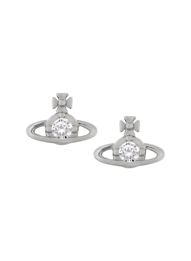 Nano Solitaire Stud Earrings - Silver - 62010037-02P116-CN